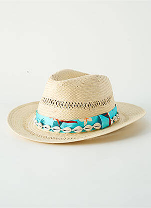 Chapeau tissage popeline beige WILD femme