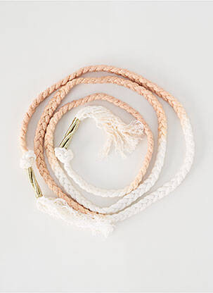 Ceinture fermeture liens à nouer beige CHARLIE JOE femme