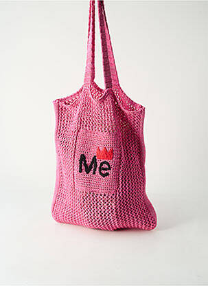 Sac poignée 2 anses de portée forme rectangulaire rose ME369 femme