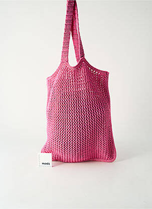 Sac poignée 2 anses de portée forme rectangulaire rose ME369 femme