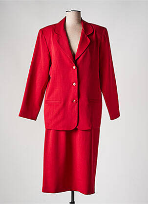 Ensemble jupe fermeture zippée sous rabat avec crochet rouge FRANCE RIVOIRE femme