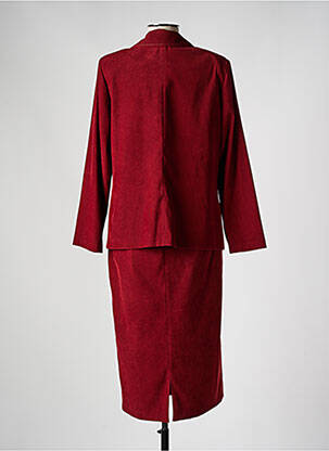 Ensemble jupe fermeture boutonnée sur le devant rouge FRANCE RIVOIRE femme