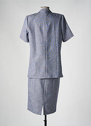 Ensemble jupe manches courtes bleu FRANCE RIVOIRE femme
