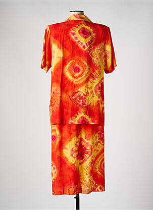 Ensemble robe tissage crêpe orange FRANCE RIVOIRE femme