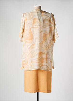 Ensemble robe tissage crêpe orange IMPULSION femme