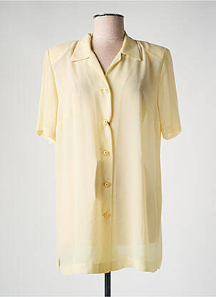 Tunique manches courtes tissage crêpe jaune FRANCE RIVOIRE femme