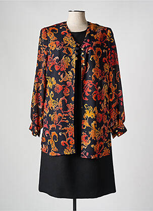 Ensemble robe tissage crêpe noir FRANCE RIVOIRE femme