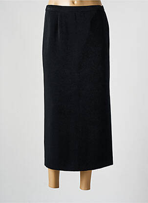 Jupe longue tissage crêpe noir GUITARD femme