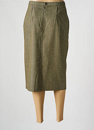 Jupe mi-longue taille à pinces vert FRANCE RIVOIRE femme