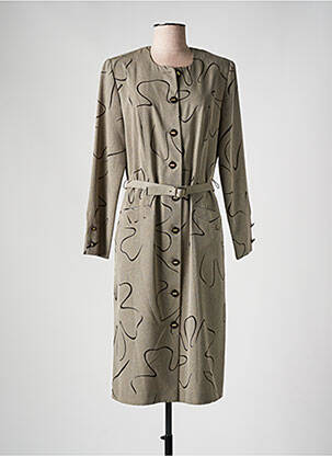 Robe mi-longue vert FRANCE RIVOIRE pour femme