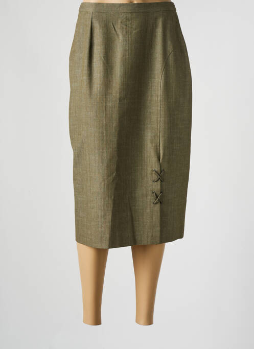 Jupe mi-longue vert FRANCE RIVOIRE pour femme