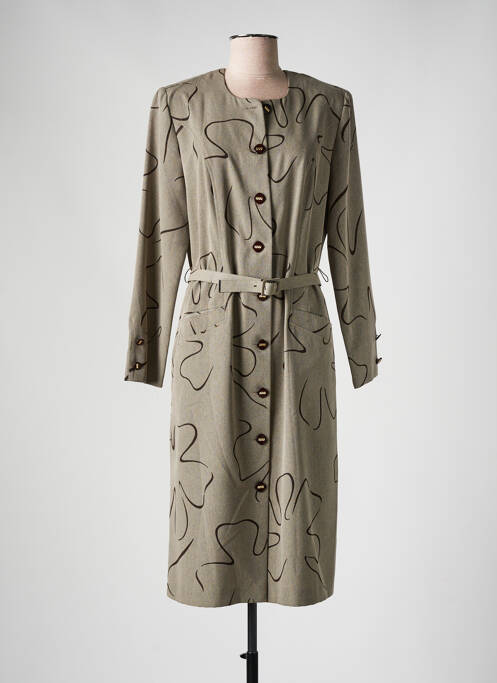 Robe mi-longue vert FRANCE RIVOIRE pour femme