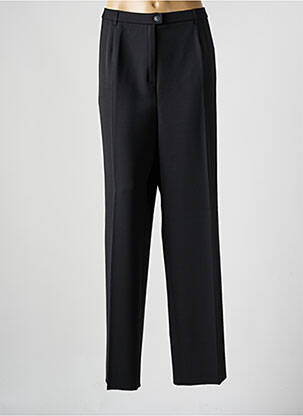 Pantalon droit tissage crêpe taille haute noir KARTING femme