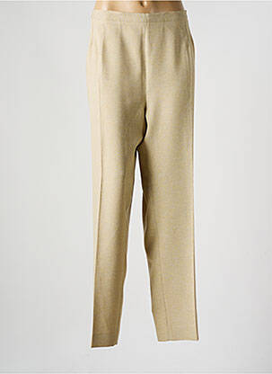 Pantalon slim taille haute taille haute beige FRANCE RIVOIRE femme
