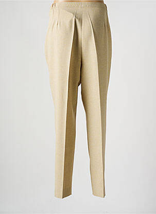 Pantalon slim taille haute taille haute beige FRANCE RIVOIRE femme