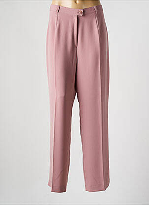 Pantalon droit taille élastique taille normale rose SARAH B femme