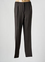Pantalon droit taille à pinces taille normale marron FRANCE RIVOIRE femme