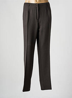 Pantalon droit taille à pinces taille normale marron FRANCE RIVOIRE femme