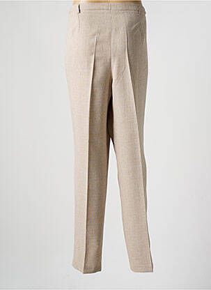 Pantalon droit taille à pinces taille normale marron FRANCE RIVOIRE femme