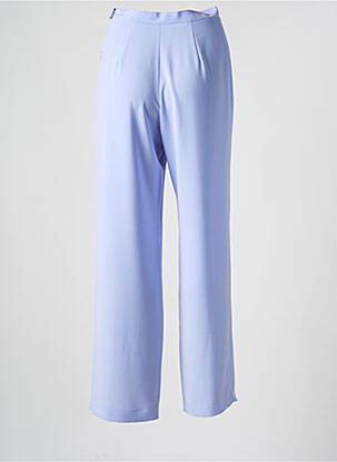 Pantalon droit taille à pinces taille haute violet SARAH B femme
