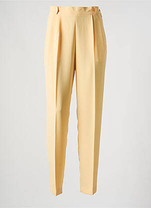 Pantalon slim taille haute taille haute jaune SARAH B femme