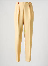 Pantalon slim poches taille haute jaune SARAH B femme