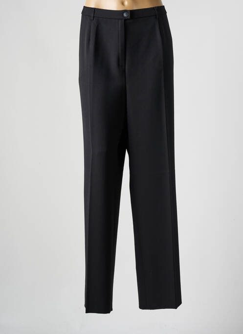 Pantalon droit taille à pinces taille haute noir KARTING femme