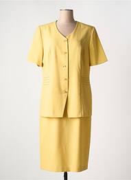 Ensemble jupe fermeture boutonnée sur le devant jaune FRANCE RIVOIRE femme