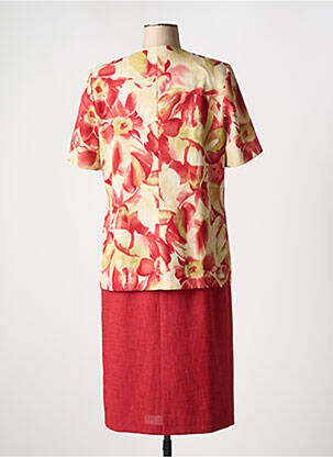Ensemble jupe manches courtes rouge FRANCE RIVOIRE femme