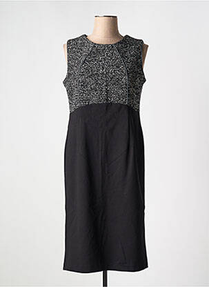 Robe mi-longue sans manche sans manche noir GRIFFON femme