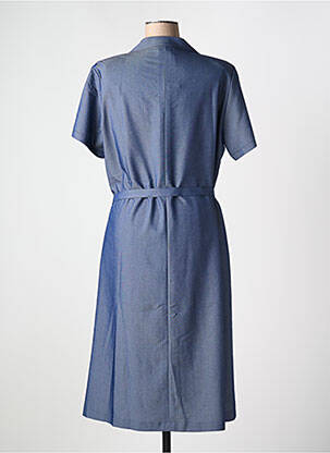 Robe mi-longue manches courtes manches courtes bleu GRIFFON femme