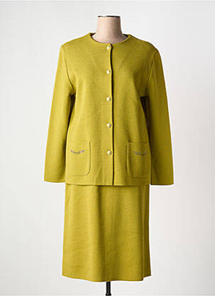 Ensemble jupe fermeture boutonnée sur le devant vert IMPULSION femme