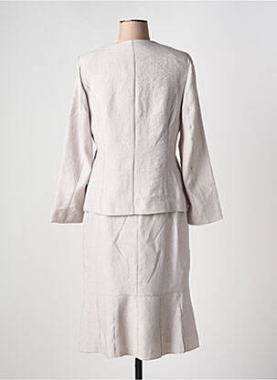 Ensemble jupe fermeture boutonnée sur le devant gris FRANCE RIVOIRE femme