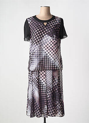 Ensemble jupe manches courtes noir FRANCE RIVOIRE femme