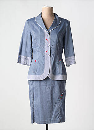 Ensemble jupe coupe cintrée bleu GRIFFON femme