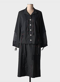 Ensemble jupe fermeture boutonnée sur le devant noir GRIFFON femme