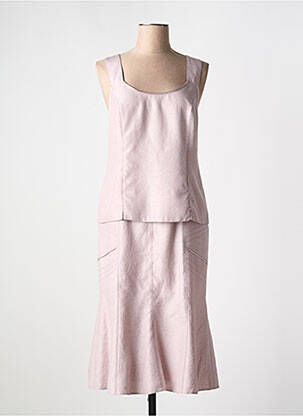 Ensemble jupe coupe cintrée rose FRANCE RIVOIRE femme