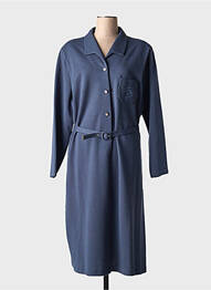 Robe longue manches longues manches longues bleu FRANCE RIVOIRE femme