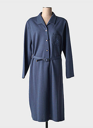 Robe longue manches longues manches longues bleu FRANCE RIVOIRE femme