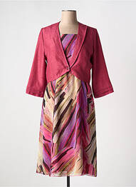Ensemble robe type de veste casual rouge FRANCE RIVOIRE femme