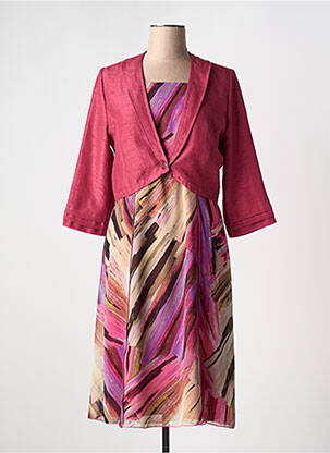 Ensemble robe type de veste casual rouge FRANCE RIVOIRE femme