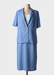 Ensemble robe type de veste casual bleu FRANCE RIVOIRE femme