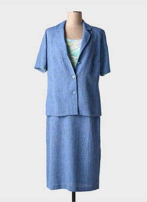 Ensemble robe type de veste casual bleu FRANCE RIVOIRE femme