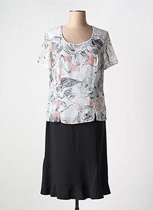 Ensemble jupe coupe fluide noir FRANCE RIVOIRE femme