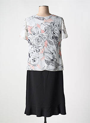 Ensemble jupe coupe fluide noir FRANCE RIVOIRE femme