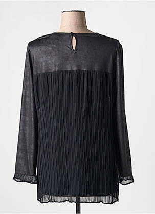 Top imprimé fantaisie manches longues noir FRANCE RIVOIRE femme
