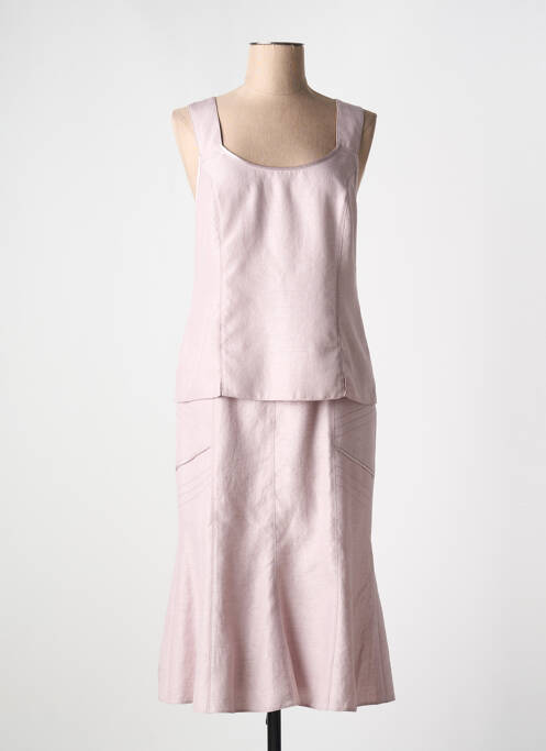 Ensemble jupe coupe cintrée rose FRANCE RIVOIRE femme