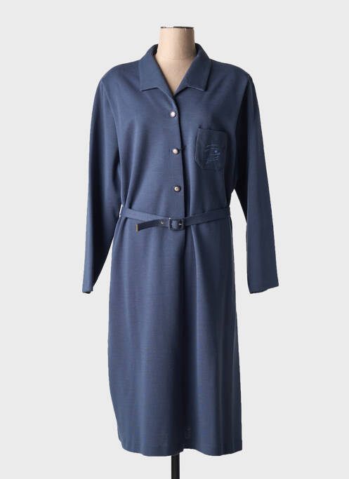 Robe longue manches longues manches longues bleu FRANCE RIVOIRE femme