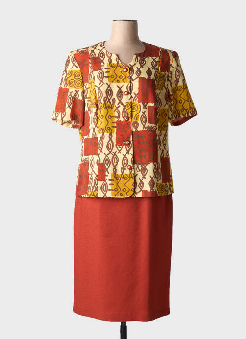 Ensemble jupe orange FRANCE RIVOIRE pour femme