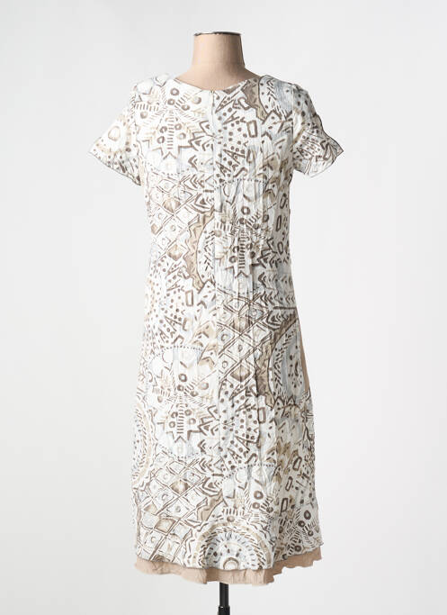 Robe mi-longue beige FRANCE RIVOIRE pour femme